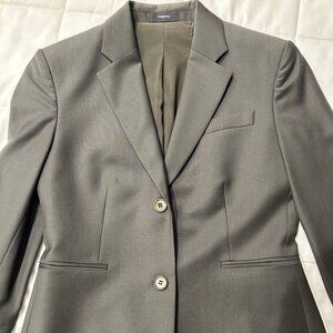 Theory Wool 2-button jacket, Grey-Green, Size 4